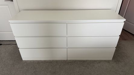 IKEA MALM 6-Drawer Dresser – White – Excellent Condition
