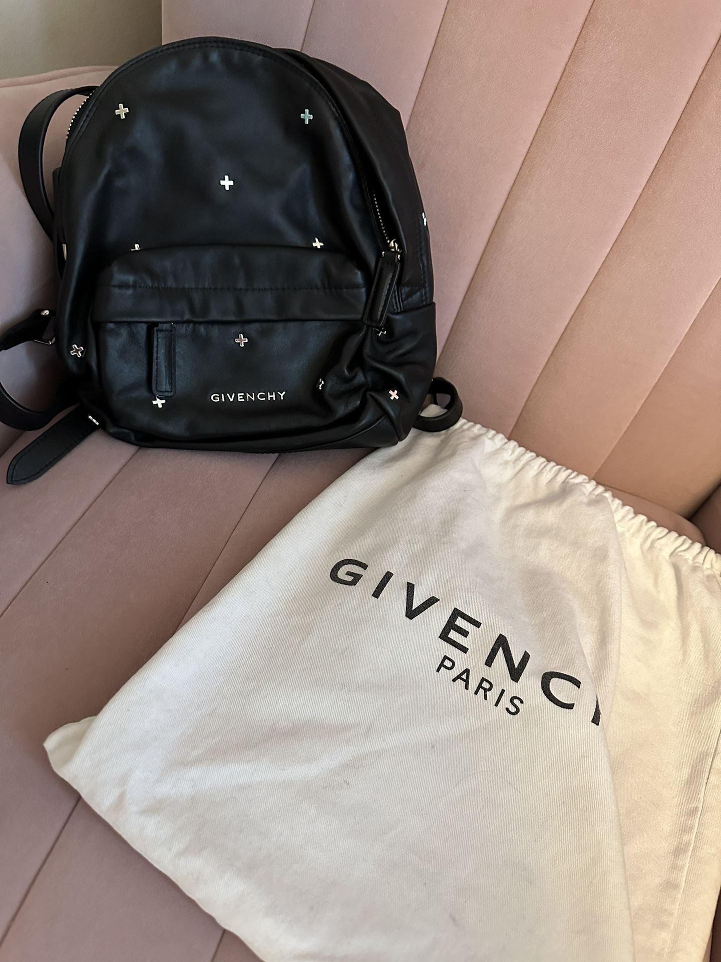 Givenchy Backpack Cross Studs Black Purse Bag 