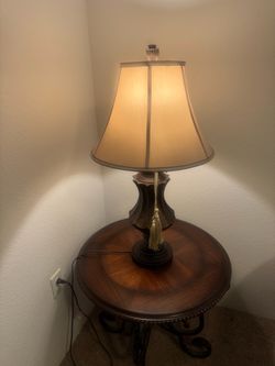 Table and lamp