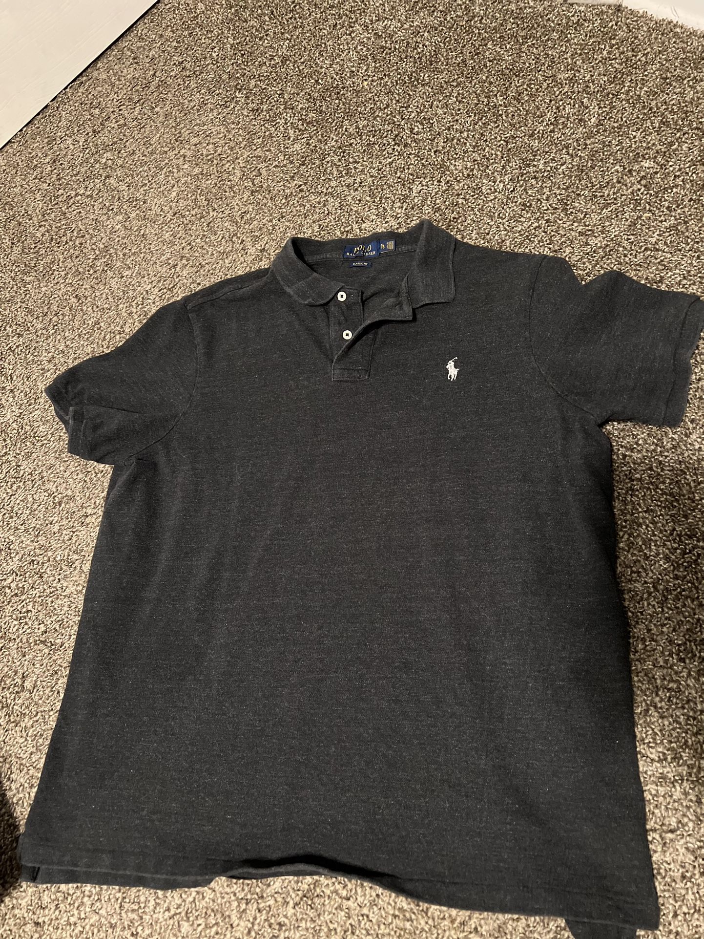 CHARCOAL/BLACK POLO RALPH LAUREN SHIRT