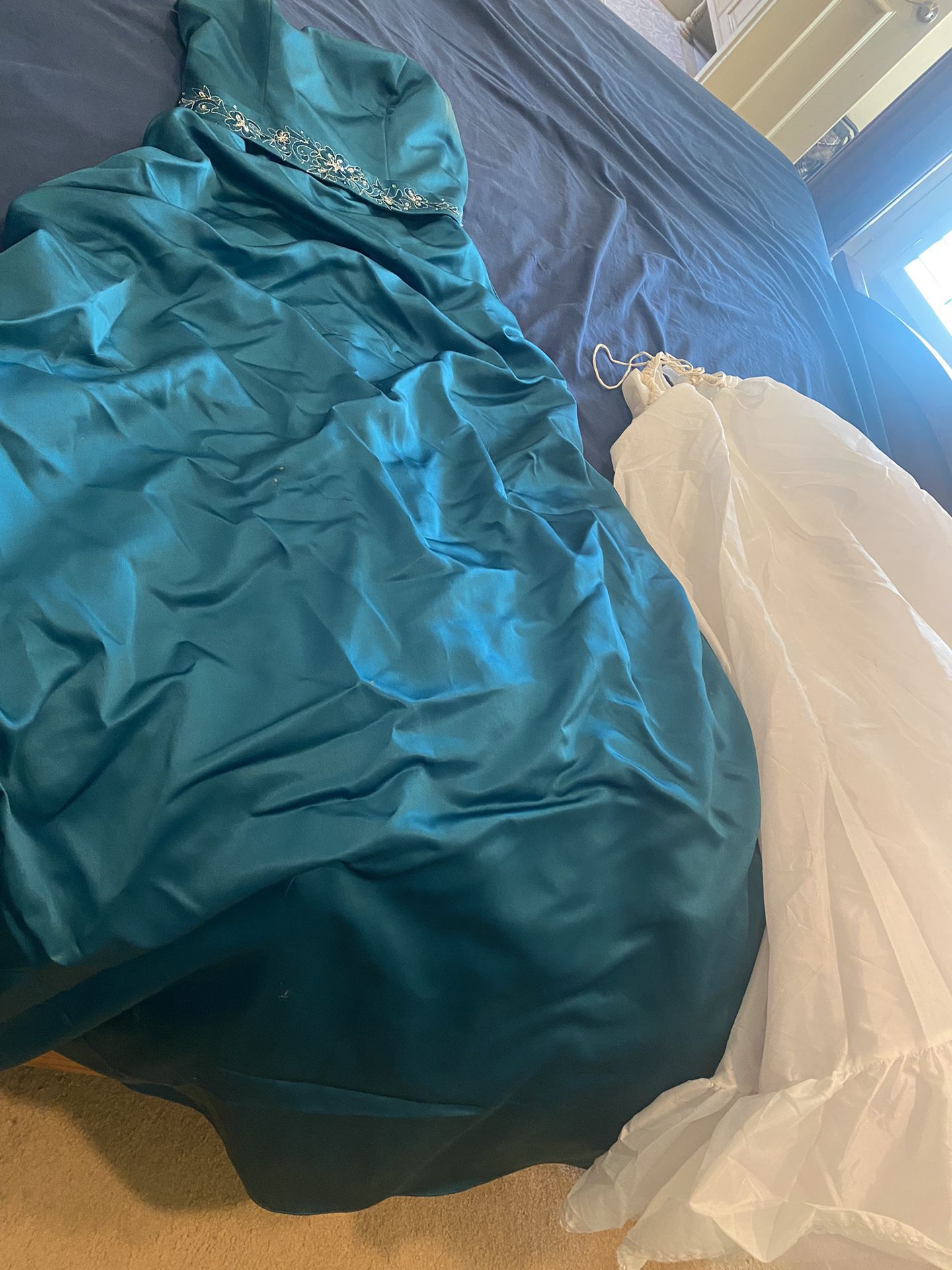 Beautiful Sea Green Dress For quinceanera Or Sweet Sixteen