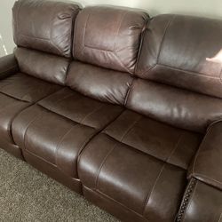 Brown Leather Couch