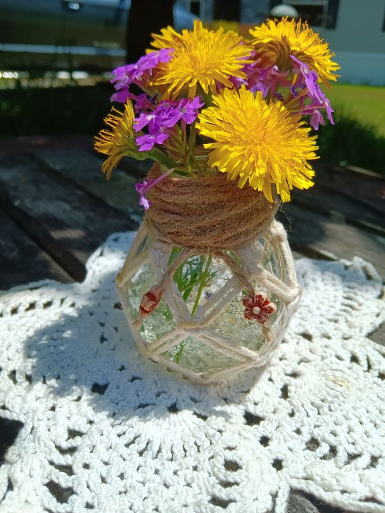 Macrame Bubble Vase/ Wedding Decor