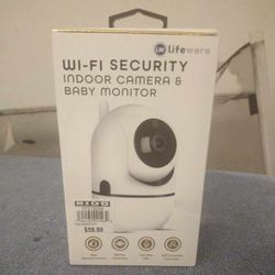 Life Ware Wi-Fi Security Indoor Camera & Baby Monitor 
