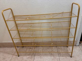 New gold metal shoes rack