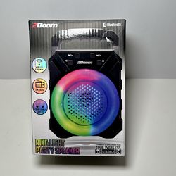 2Boom BX116K Ring Light Party Speaker Bluetooth FM Radio Color Change LED