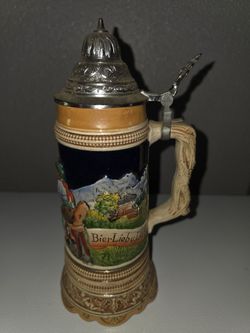 Beer Stein With Steel Lid