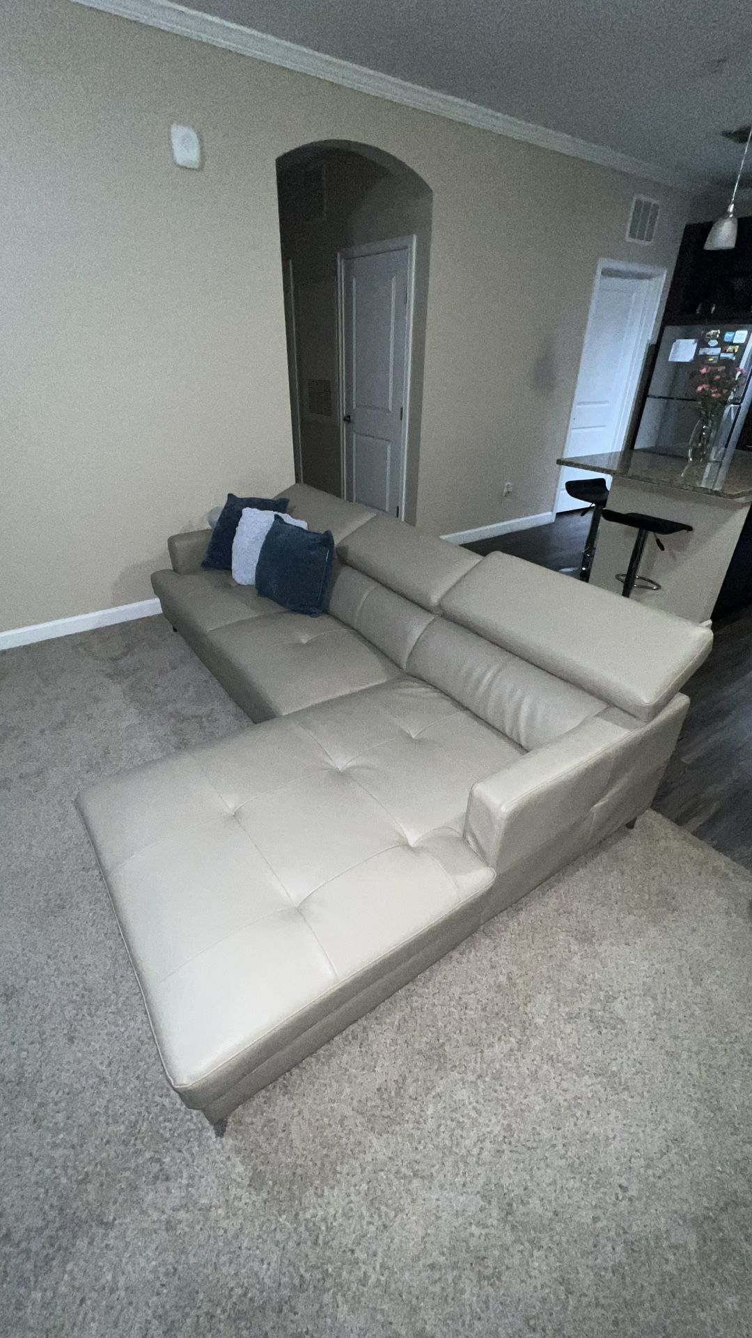 Marquez Taupe Micro Right Chaise Sectional