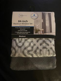 Mainstays 84-Inch Blackout Window Set 4-Piece