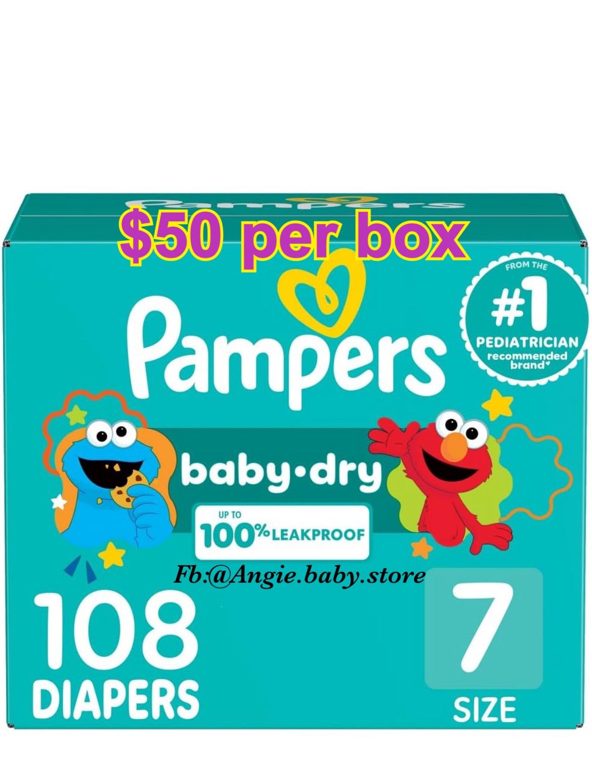 Pampers Baby Dry Due 7 Jumbo Box 