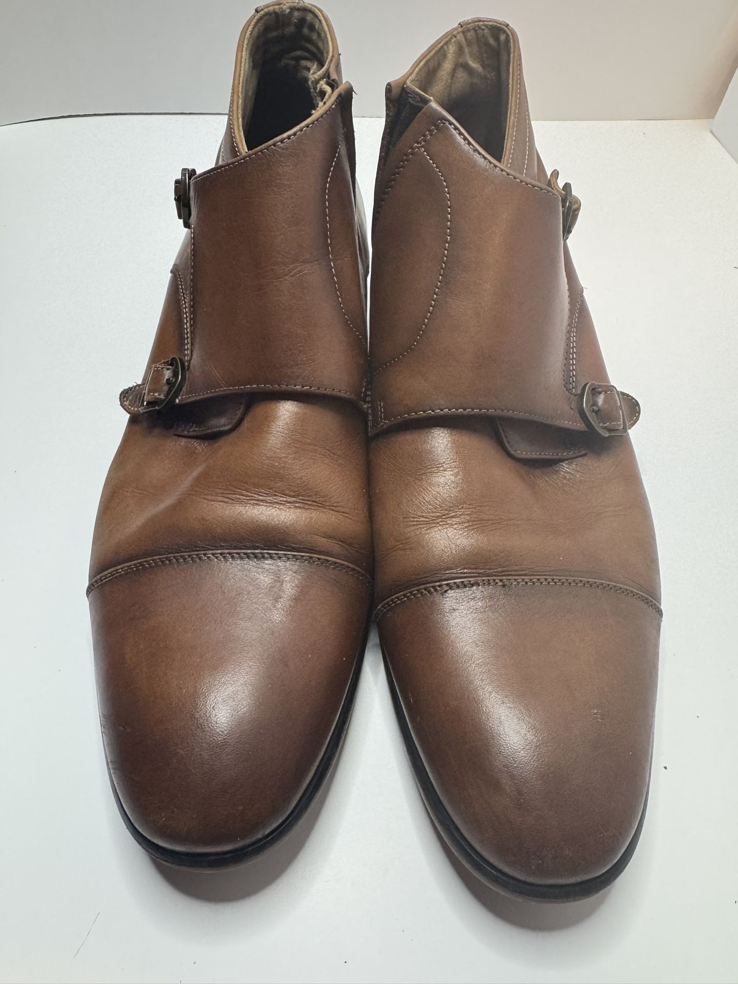 Aldo Monkstrap Brown Leather Loafers Size 9.5