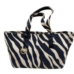 NWT Michael Kors Zebra Safari Animal Print Tote Handbag Purse