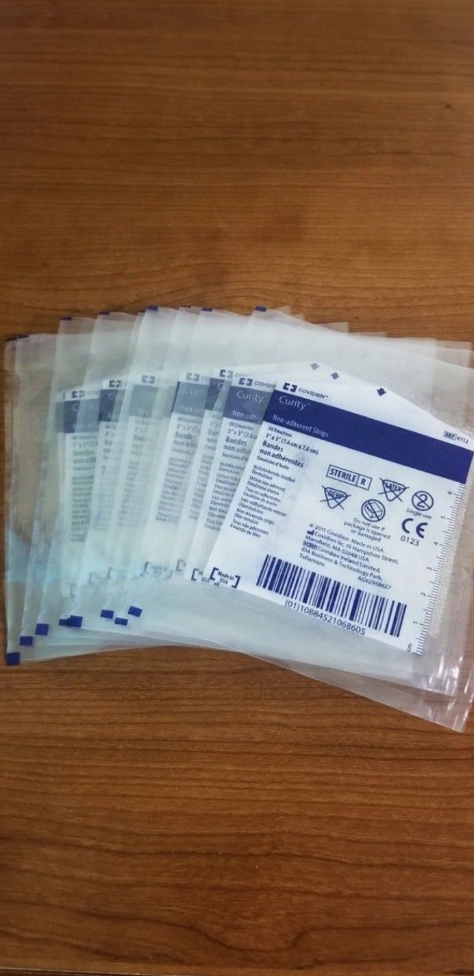*Curity* Oil Emulsion Non-adherent Strips (3 x 3)... Lot of 10!
