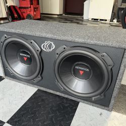 12” Kenwood Subwoofers in Kicker Sub Box