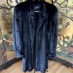 Authentic Black Dyed Mink Coat