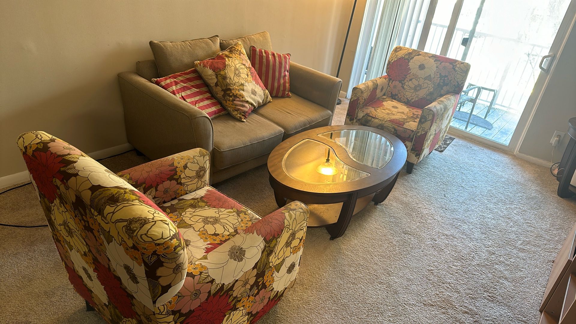 Couch And Chairs With a Table