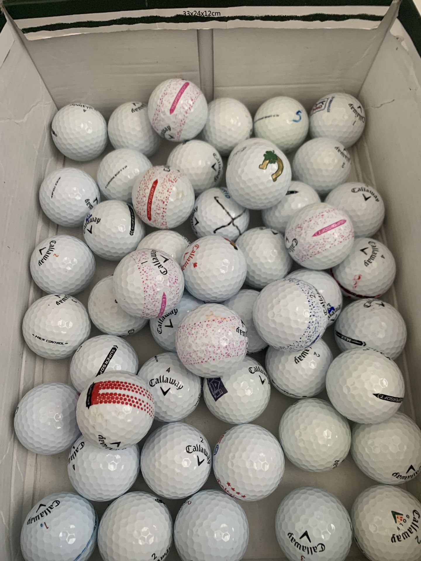 60 Golf Balls Callaway In Good Condition.
