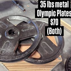 35 Lb Olympic Metal Plates 
