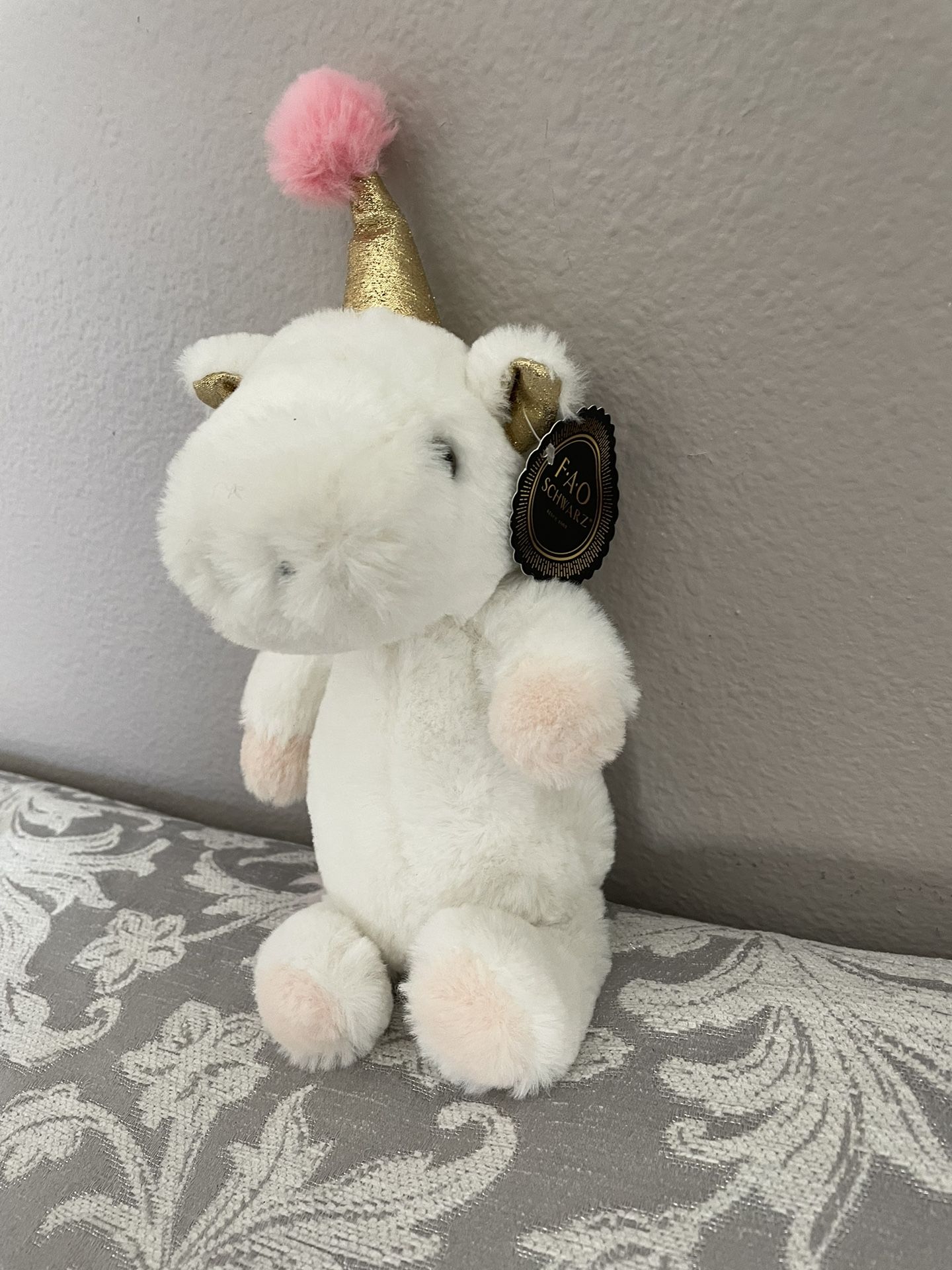 FAO Schwarz Party Pony Unicorn Plush Animal
