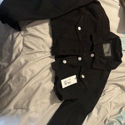Black Ripped Jean Jacket 