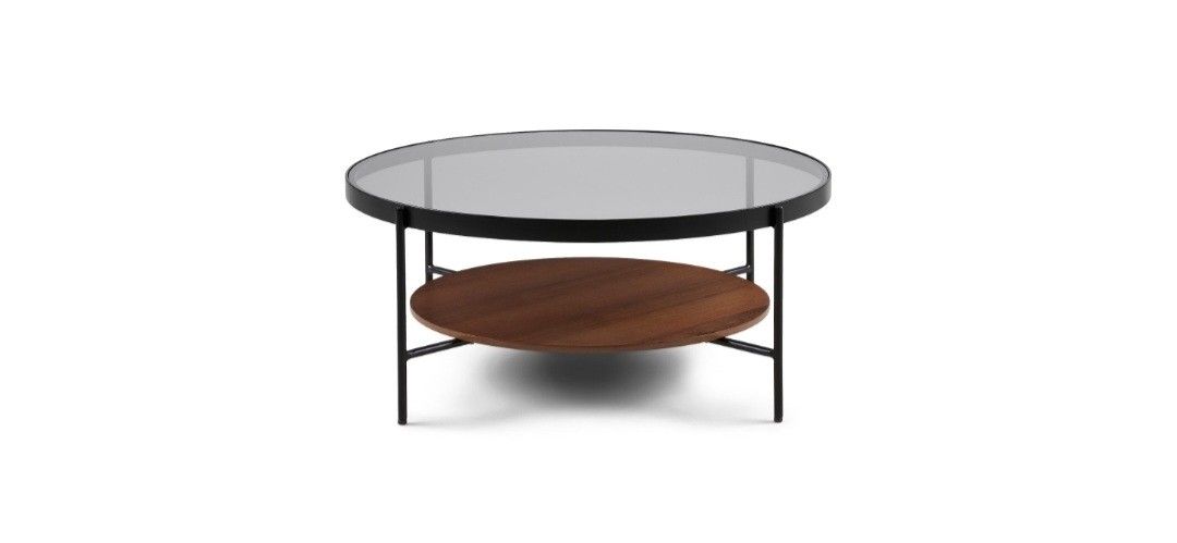 VITRI Walnut Round Coffee Table