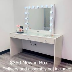 Makeup Vanity glass Top with Mirror New in Box