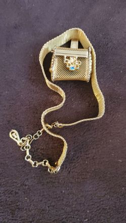 Antique Gold Choker & Coin Bag