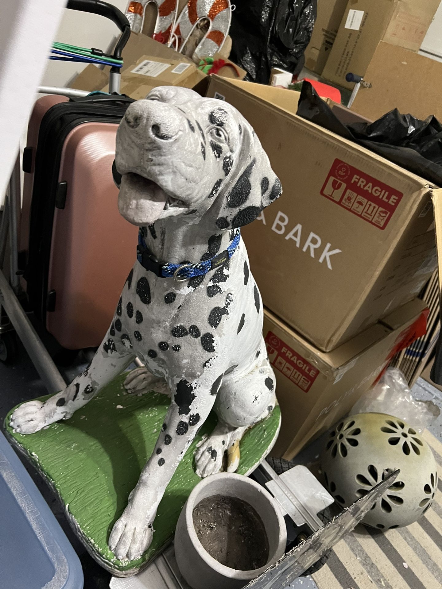 Concrete Dalmatian Statue
