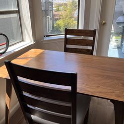 Dining table+  2 chairs