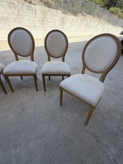 Set of 6 Restoration hardware French Louis XVI Style Dining Chairs