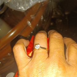 Anillo De Oro Blanco 14k