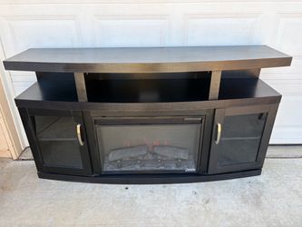 TV Stand with Electric Fireplace Insert
