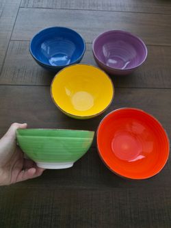 Ceramic Bowls for ramen pasta. New 5pcs