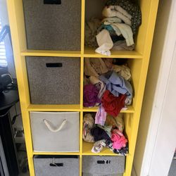 IKEA KALLAX Yellow 08 Cube Storage Shelf