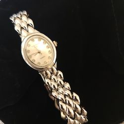 New Marcel Drucker Oval Silver Quartz Women's Watch New Battery