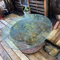 Glass Wooden Table 