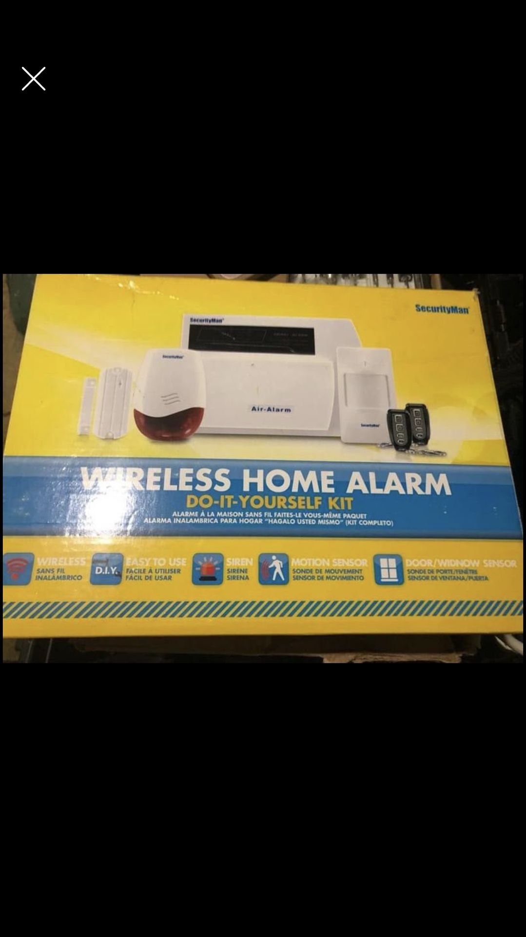 BRAND NEW Security Man AIR-ALARM1 D.I.Y. Wireless Home Alarm System Kit ONLY $75