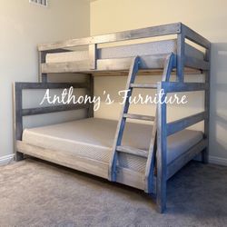 Twin Full Bunk Bed With Mattresses 