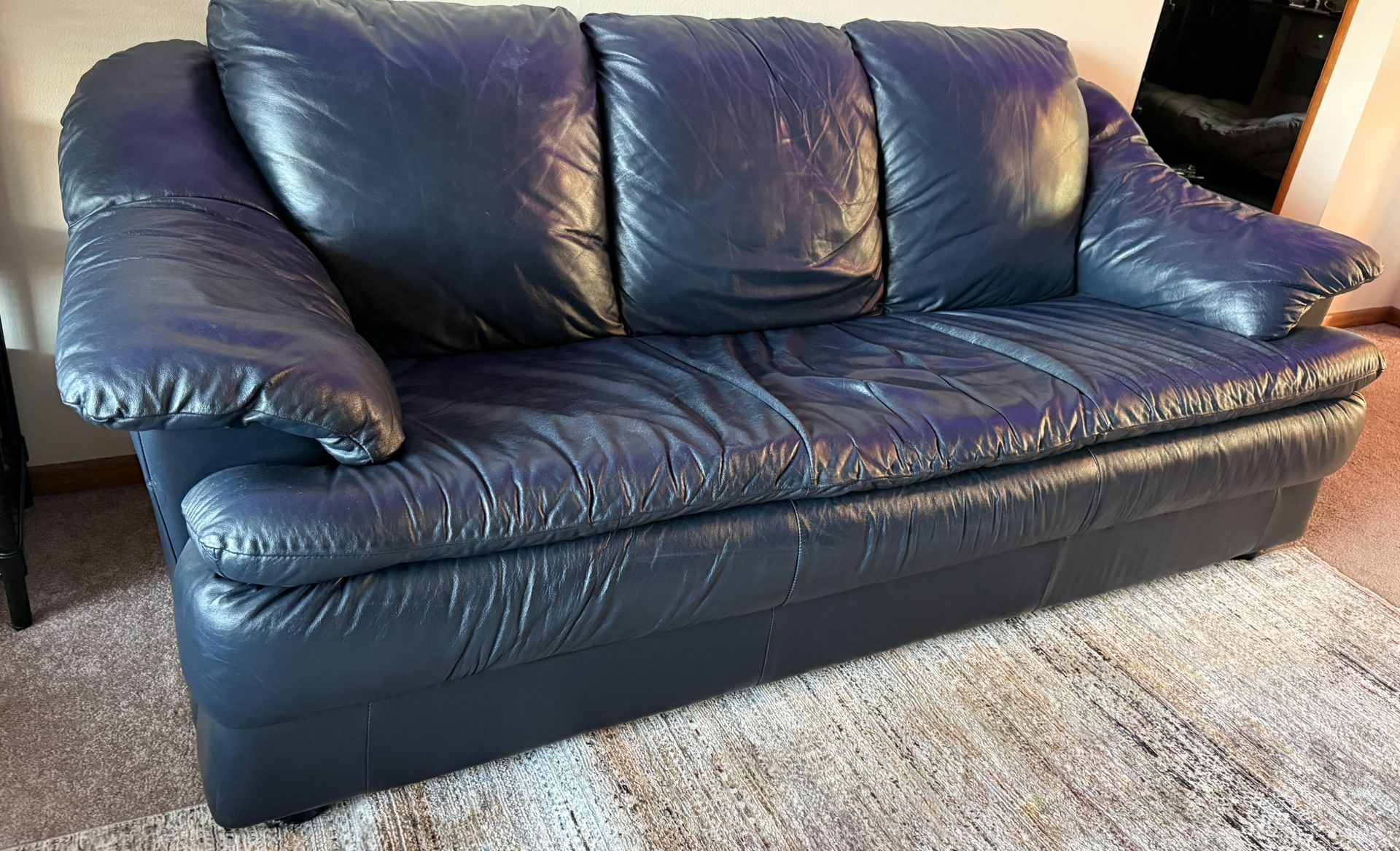 Faux Leather Sofa