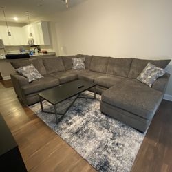 Couch + Table + Area Rug