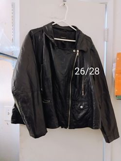Lane Bryant Faux Leather Moto Jacket Size 26/28
