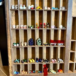 Various miniature glass & ceramic animal & food beads