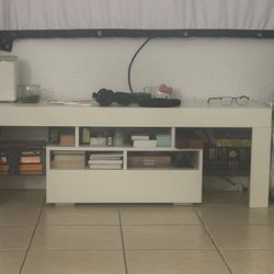 MODERN TV STAND. HOME DECOR GLASS SHELVING (measurements in photos)