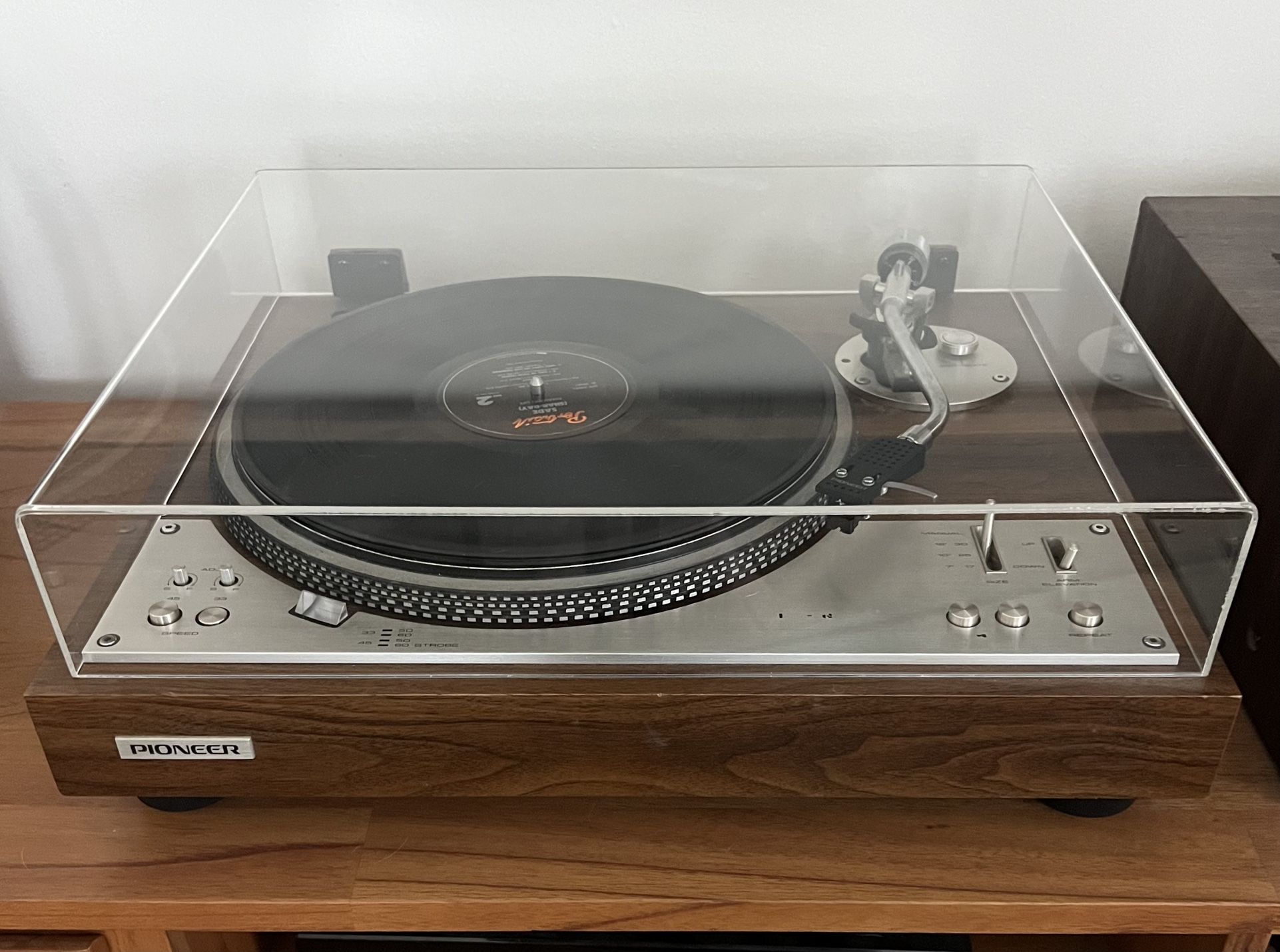 Vintage Pioneer PL530 Turntable Record Player New Cover Works Technics