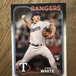 2024 Topps #5 Owen White Texas Rangers Baseball Card RC