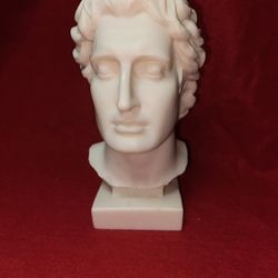 Vintage 6.25 Inch Alabaster Greek Alexander The Great Statue Imported From Greece 
