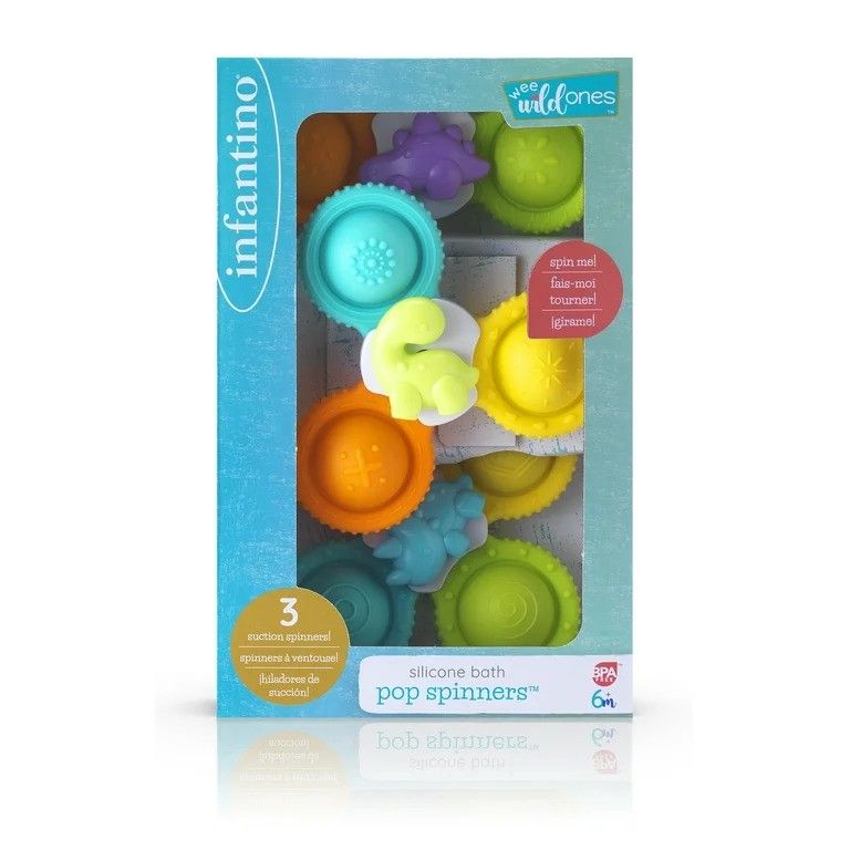 New in box Silicone Bath Pop Spinners Infantino