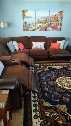 Chocolate brown 4 pc sectional