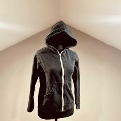 Medium Black Hooded Zip Up