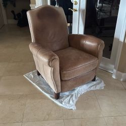 Ethan Allen Suede Leather Recliner